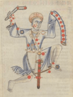Orion in the Sufi Latinus, Italy (Bologna), c1250-1275, BNF Arsenal 1036, f36r